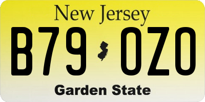 NJ license plate B79OZO