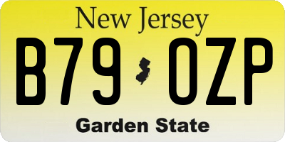 NJ license plate B79OZP