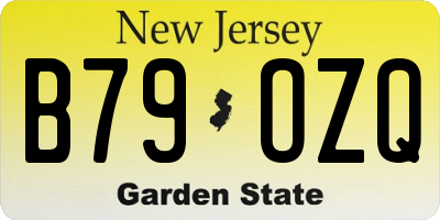 NJ license plate B79OZQ