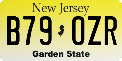 NJ license plate B79OZR