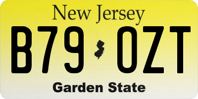 NJ license plate B79OZT