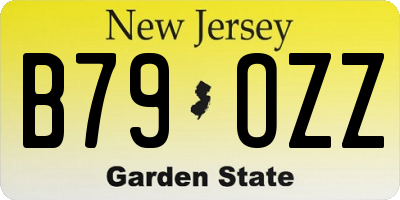 NJ license plate B79OZZ