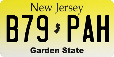 NJ license plate B79PAH