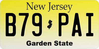 NJ license plate B79PAI