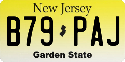 NJ license plate B79PAJ
