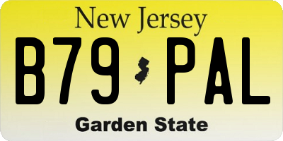 NJ license plate B79PAL