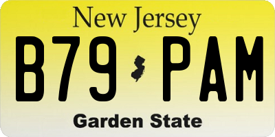 NJ license plate B79PAM