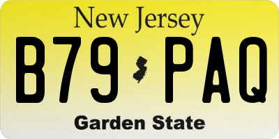 NJ license plate B79PAQ