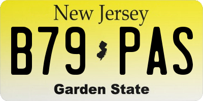 NJ license plate B79PAS