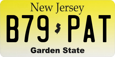 NJ license plate B79PAT