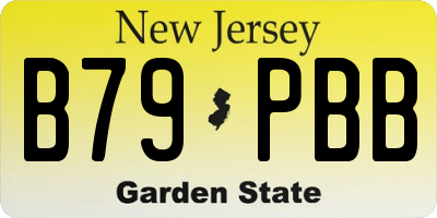 NJ license plate B79PBB