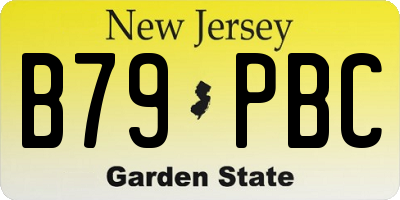 NJ license plate B79PBC