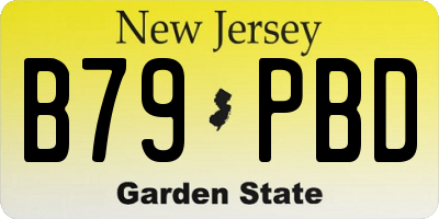 NJ license plate B79PBD