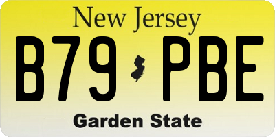 NJ license plate B79PBE