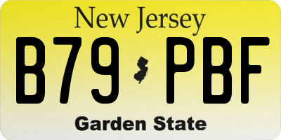 NJ license plate B79PBF