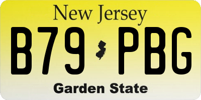 NJ license plate B79PBG