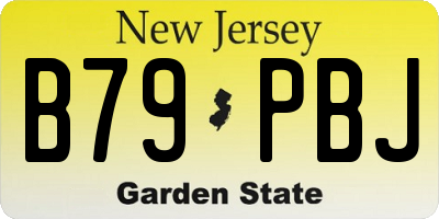 NJ license plate B79PBJ
