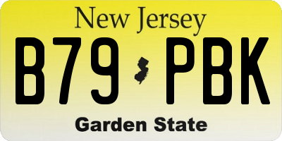 NJ license plate B79PBK