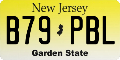NJ license plate B79PBL
