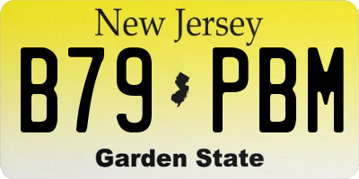 NJ license plate B79PBM