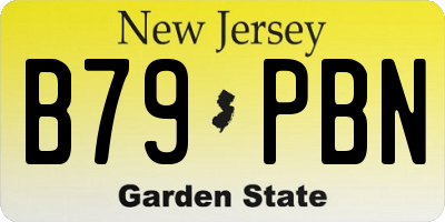 NJ license plate B79PBN