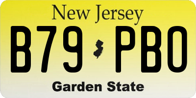 NJ license plate B79PBO