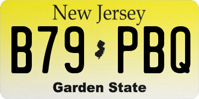 NJ license plate B79PBQ