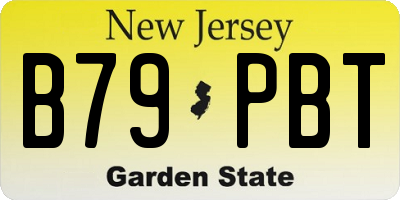 NJ license plate B79PBT