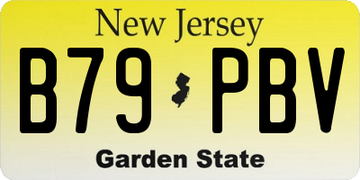 NJ license plate B79PBV