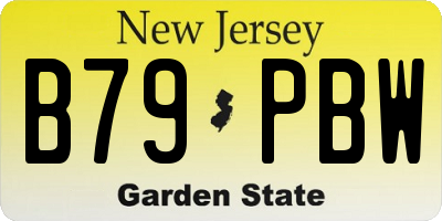 NJ license plate B79PBW
