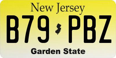 NJ license plate B79PBZ
