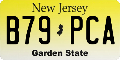 NJ license plate B79PCA