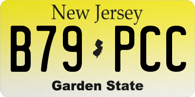 NJ license plate B79PCC