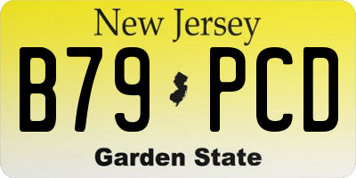 NJ license plate B79PCD