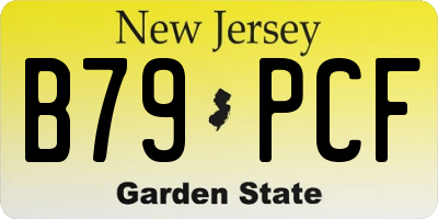 NJ license plate B79PCF