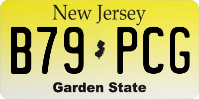 NJ license plate B79PCG
