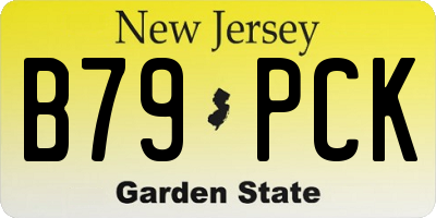 NJ license plate B79PCK