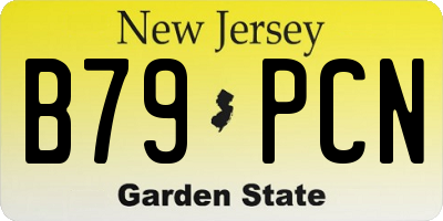 NJ license plate B79PCN