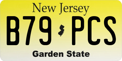 NJ license plate B79PCS