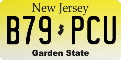 NJ license plate B79PCU