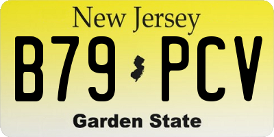 NJ license plate B79PCV