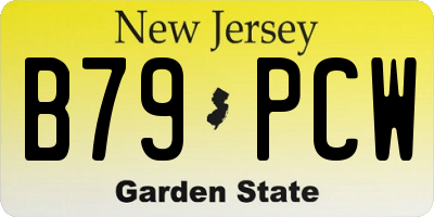 NJ license plate B79PCW