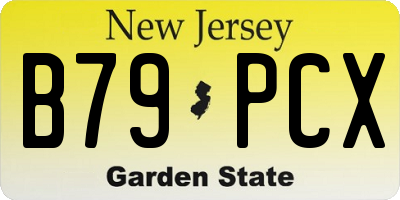 NJ license plate B79PCX