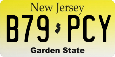 NJ license plate B79PCY