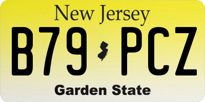 NJ license plate B79PCZ