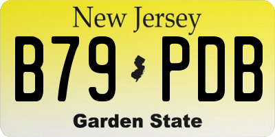 NJ license plate B79PDB