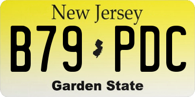 NJ license plate B79PDC