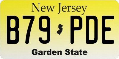 NJ license plate B79PDE
