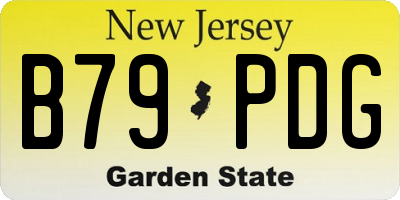 NJ license plate B79PDG