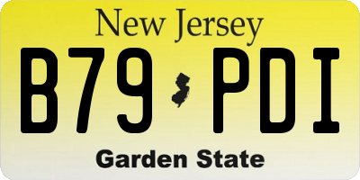 NJ license plate B79PDI